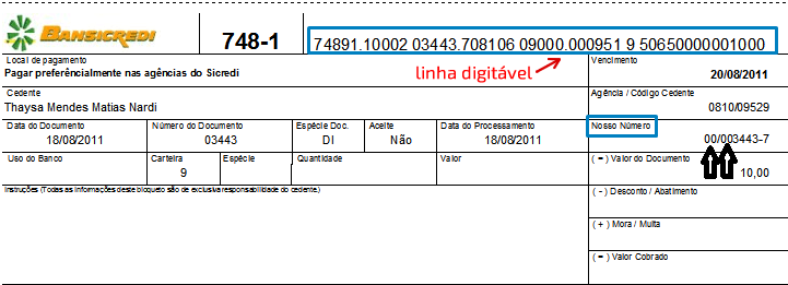 Imagem ilustrativa mostrando onde encontrar as informações necessárias para gerar a segunda via do seu boleto